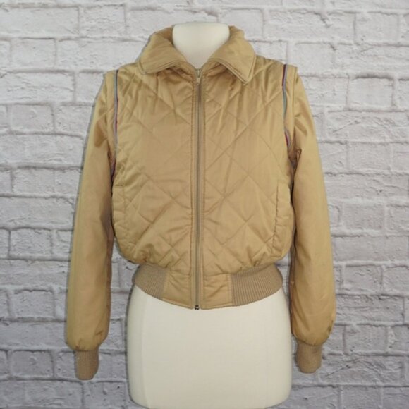 Vintage 70s Quilted Sherpa Ski Jacket - Picture 1 of 7